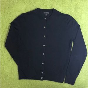J. Crew Black Cotton Cardigan
